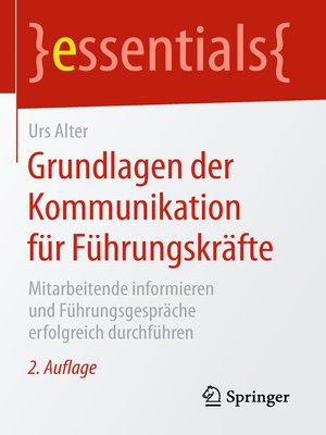 cover image of Grundlagen der Kommunikation für Führungskräfte